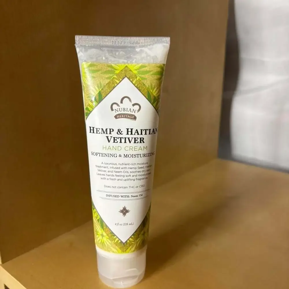 Nubian Heritage Hemp & Haitian Vetiver Hand Cream 4 oz